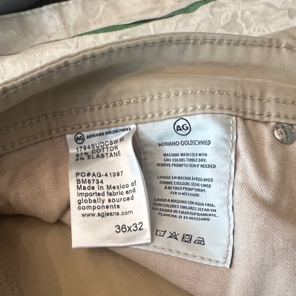 Adriano Goldschmied Beige Pants 36x32